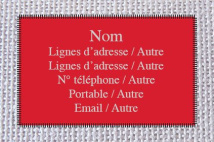Format commerce 8,5 x 5,5 cm Canevas Rouge